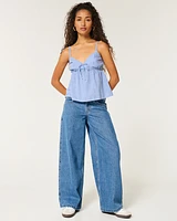 Low-Rise Medium Wash Super Baggy Jeans