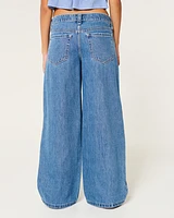 Low-Rise Medium Wash Super Baggy Jeans