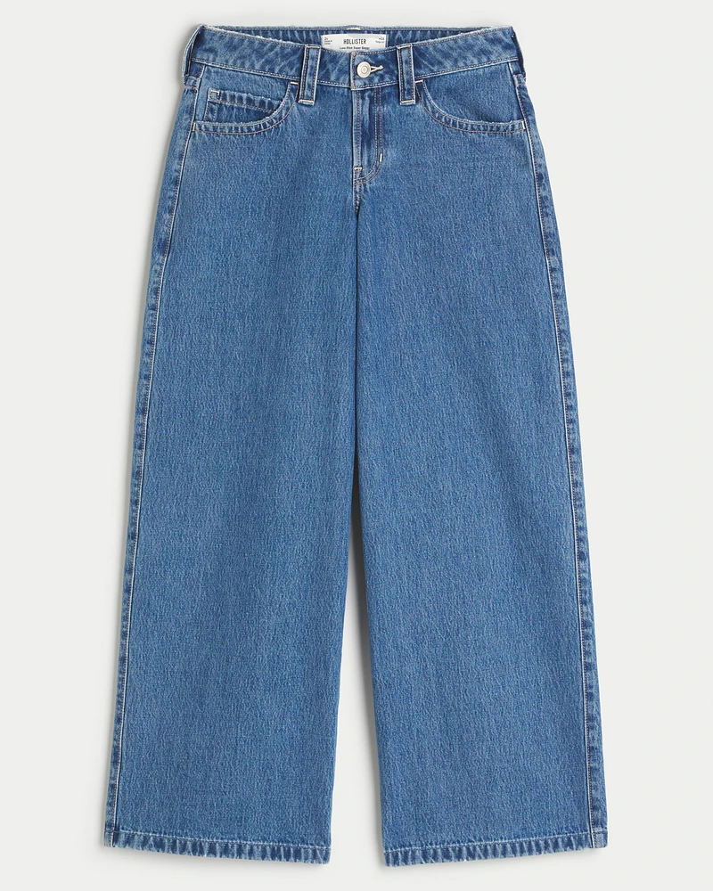 Low-Rise Medium Wash Super Baggy Jeans