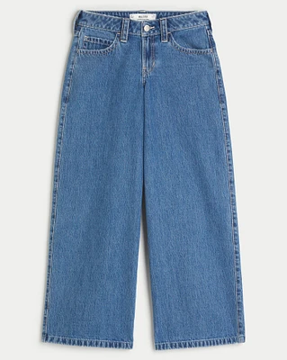 Low-Rise Medium Wash Super Baggy Jeans