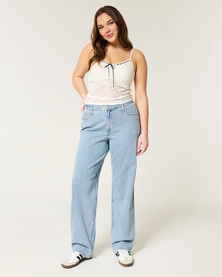 High-Rise Medium Wash Dad Jeans