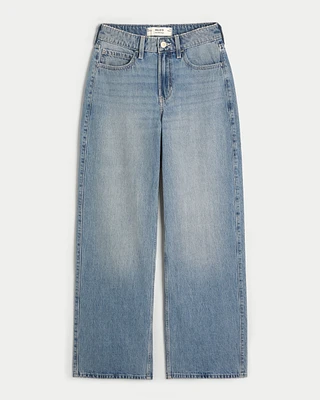 High-Rise Light Wash Baggy Jeans