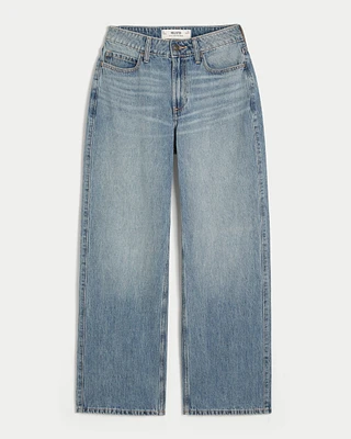 Curvy High-Rise Medium Wash Baggy Jeans