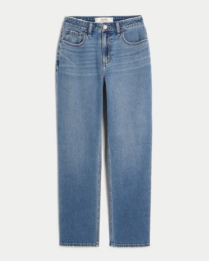 Curvy High-Rise Medium Wash Straight Jeans