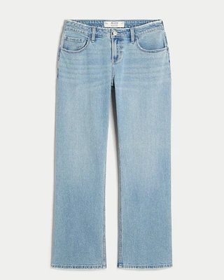 Curvy Low-Rise Light Wash Relaxed Straight Jeans