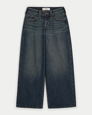 Low-Rise Dark Wash Super Baggy Jeans