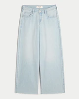 Ultra Low-Rise Light Wash Super Baggy Jeans