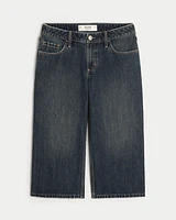 Low-Rise Dark Wash Capri Jeans