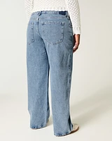 Curvy Low-Rise Medium Wash Baggy Jeans