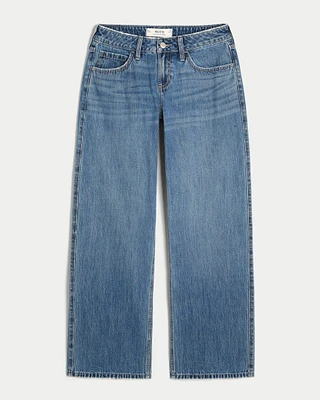 Curvy Low-Rise Medium Wash Baggy Jeans