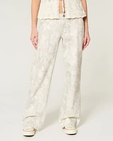 Low-Rise Camo Baggy Jeans