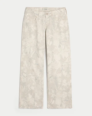 Low-Rise Camo Baggy Jeans
