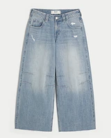 Low-Rise Light Wash Extreme Baggy Jeans