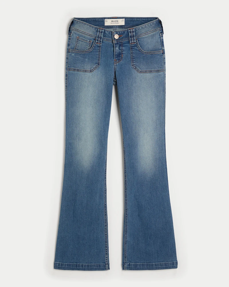 Medium Wash Embroidered Boot Jeans