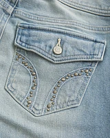 Ultra Low-Rise Studded Boot Jeans