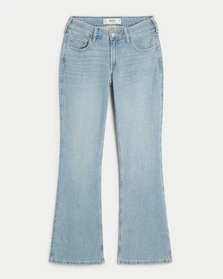 Low-Rise Light Wash Shine Pocket Boot Jeans