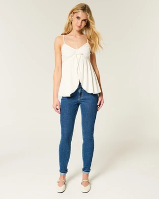 Mid-Rise Medium Wash Skinny Jeans
