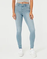 High-Rise Medium Wash Jean Leggings