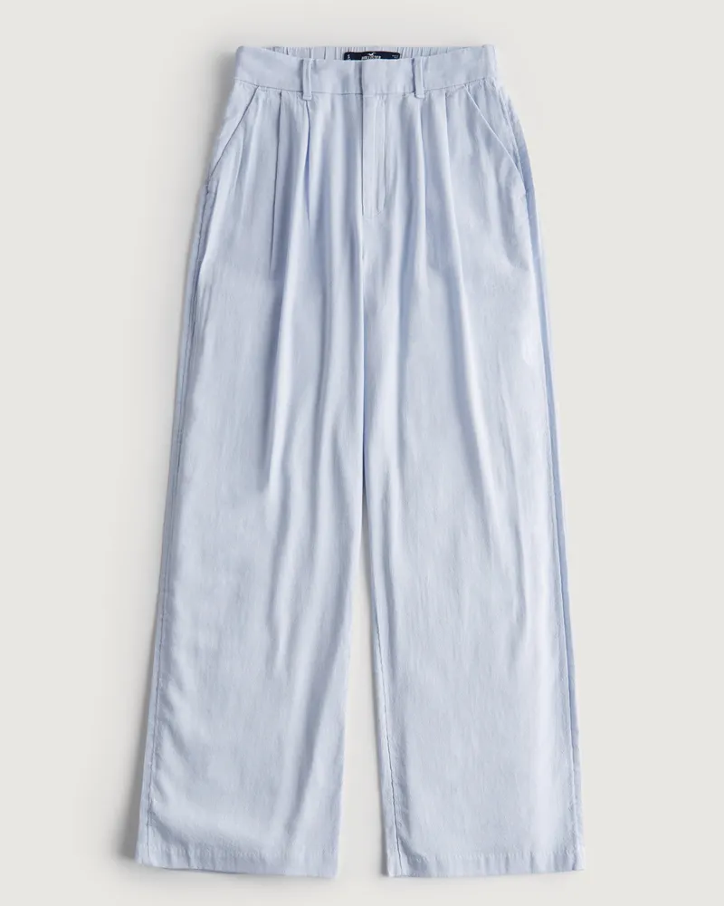 Aéropostale High-rise Relaxed Pleated Pants in White