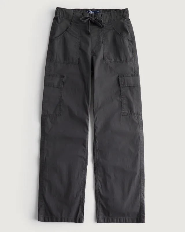 Hollister Adjustable Rise Poplin Baggy Cargo Pants