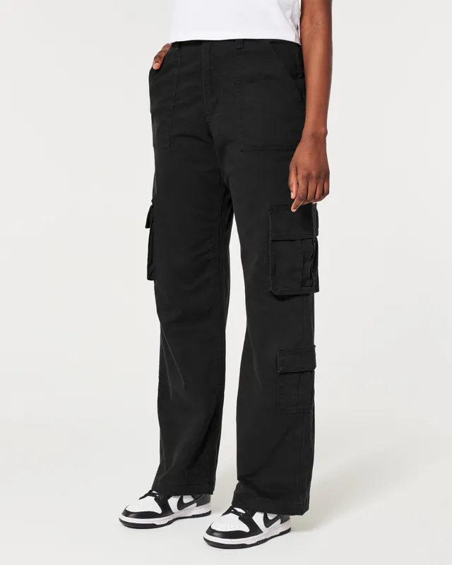 Hollister Ultra High-Rise Vegan Leather Cargo Dad Pants