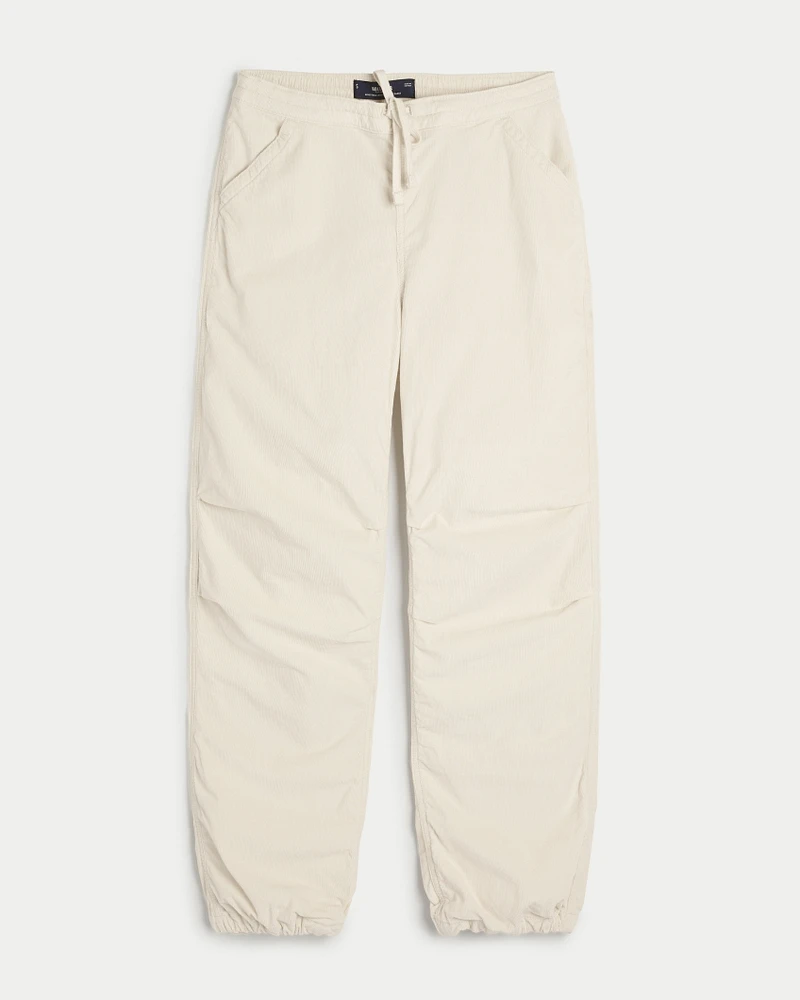 Adjustable Rise Corduroy Parachute Pants