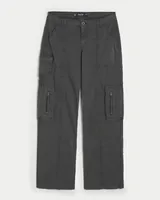 Low-Rise Baggy Zipper Pocket Cargo Pants