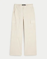 High-Rise Poplin Baggy Cargo Pants