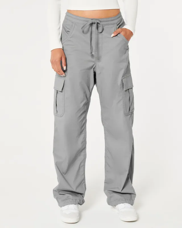 Hollister Co. CORDUROY PARACHUTE PANT - Trousers - driftwood/grey -  Zalando.de