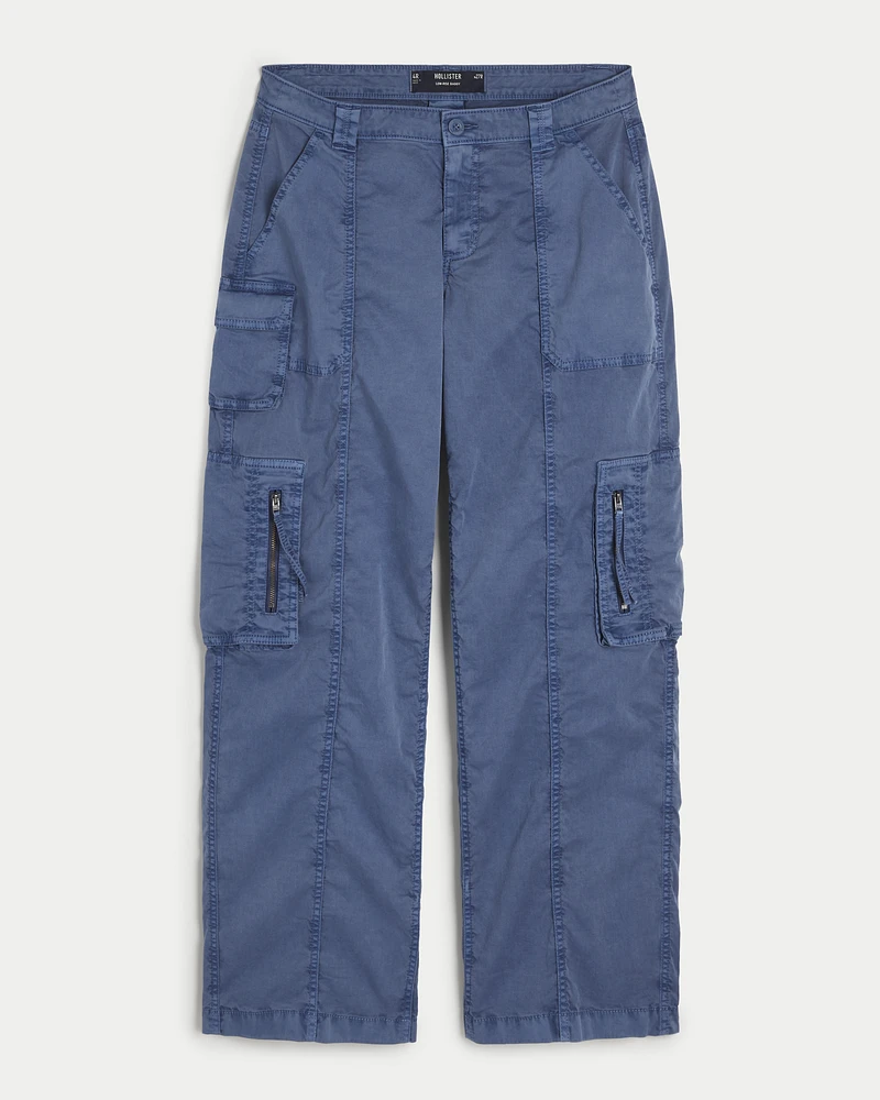 Low-Rise Baggy Zipper Pocket Cargo Pants