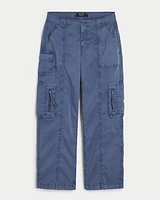 Low-Rise Baggy Zipper Pocket Cargo Pants