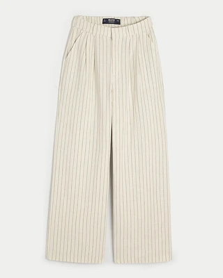 Hollister Livvy Ultra High-Rise Wide-Leg Linen-Blend Pants