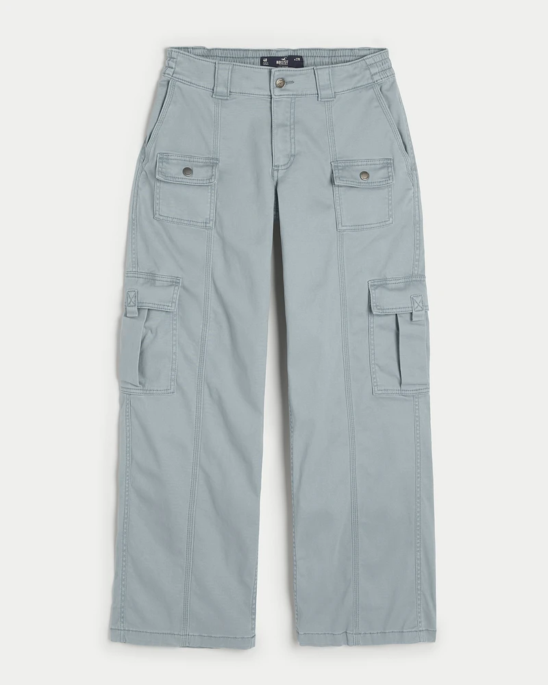 Low-Rise 4-Pocket Cargo Baggy Pants