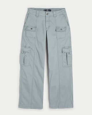 Low-Rise 4-Pocket Cargo Baggy Pants