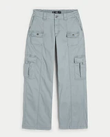 Low-Rise 4-Pocket Cargo Baggy Pants