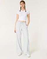 Hollister Ella Adjustable Rise Pull-On Linen-Blend Wide-Leg Pants