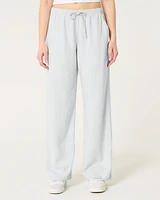 Hollister Ella Adjustable Rise Pull-On Linen-Blend Wide-Leg Pants