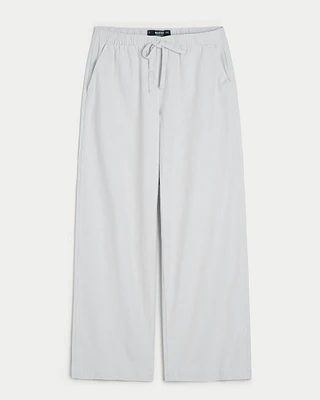 Hollister Ella Adjustable Rise Pull-On Linen-Blend Wide-Leg Pants