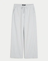 Hollister Ella Adjustable Rise Pull-On Linen-Blend Wide-Leg Pants