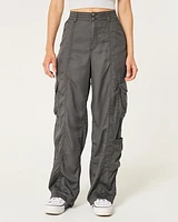 High-Rise Tencel Baggy Cargo Pants