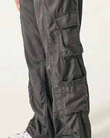 High-Rise Tencel Baggy Cargo Pants