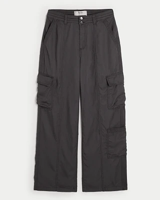 High-Rise Tencel Baggy Cargo Pants