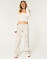 Low-Rise Baggy Cargo Pants