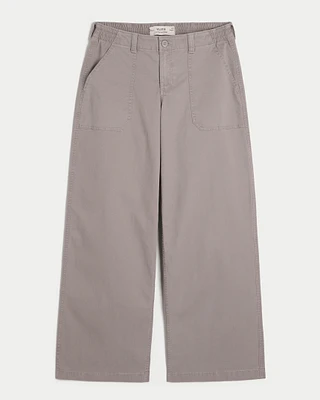 Low-Rise Twill Super Baggy Pants