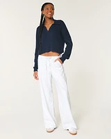 Hollister Ella Eyelet Wide-Leg Pants