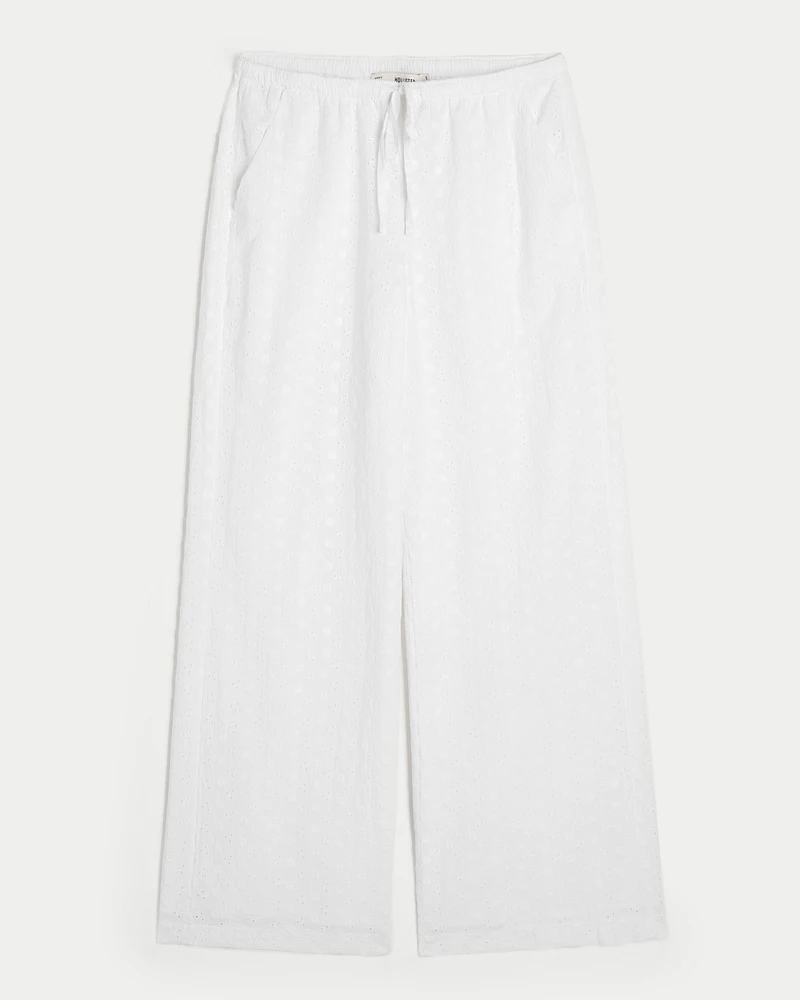 Hollister Ella Eyelet Wide-Leg Pants