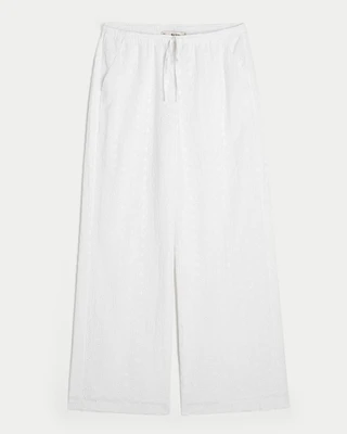 Hollister Ella Eyelet Wide-Leg Pants