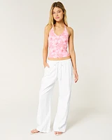 Eyelet Baggy Pants