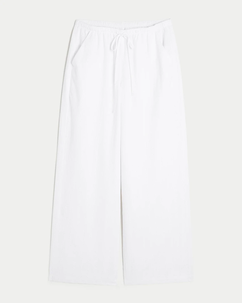 Eyelet Baggy Pants