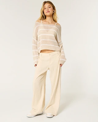 Low-Rise Wide-Leg Pants